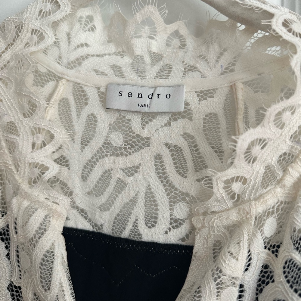 Sandro Rosane Lace Mini‎ Dress Size 10 NWT - Picture 6 of 11
